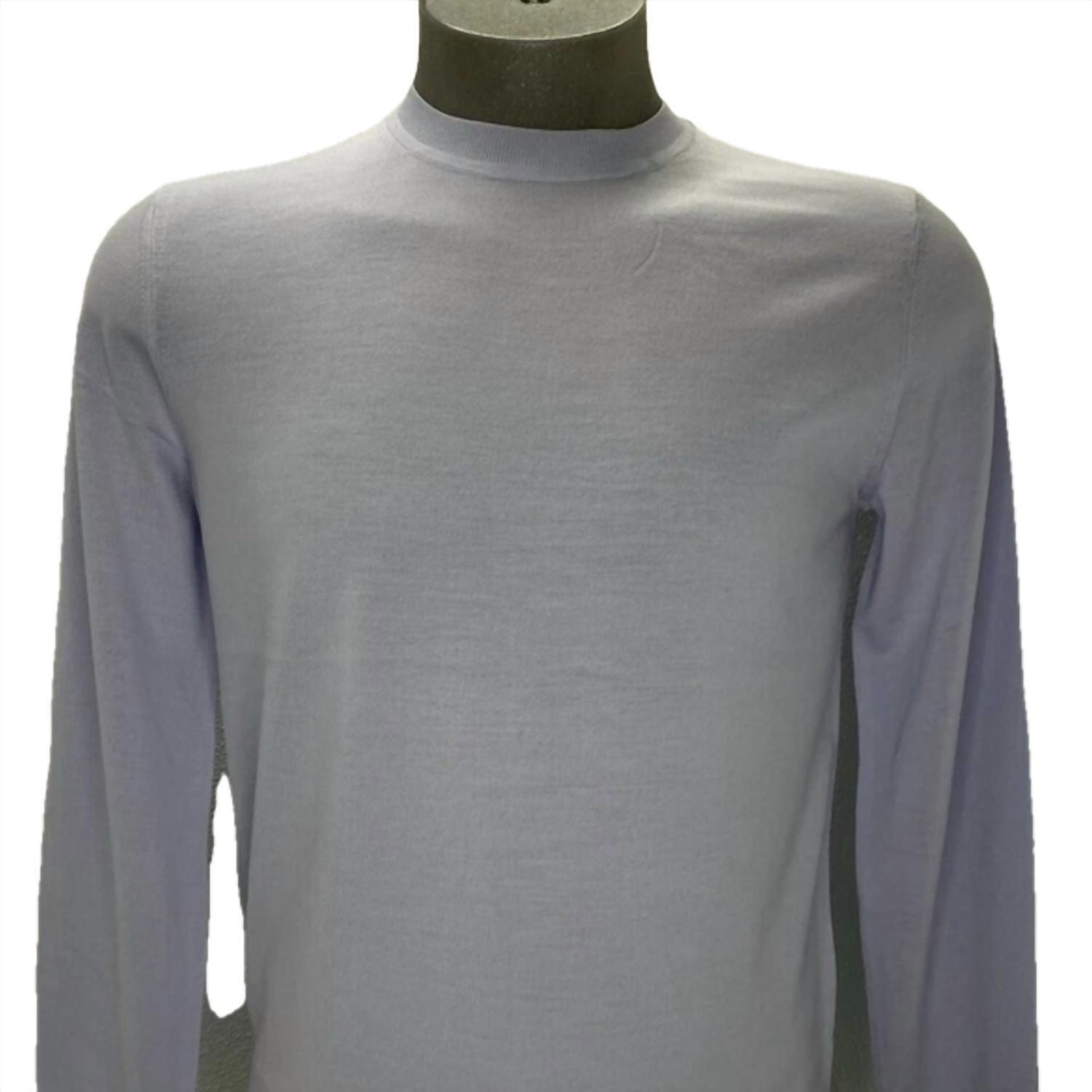 New Theory Men's Regal Wool Crewneck Sweater In Ice Blue